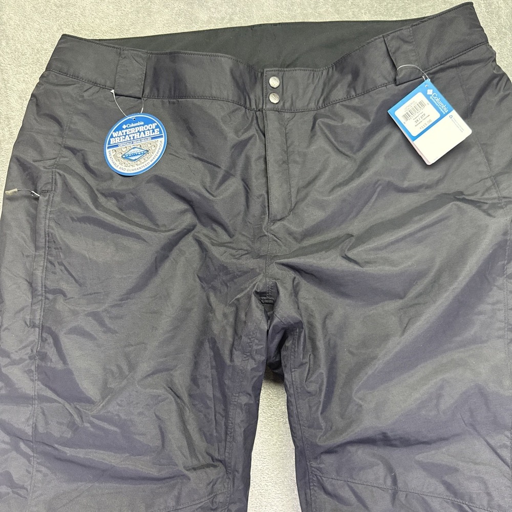 Columbia Womens Bugaboo Ski Snow Pants Black Omni Tech Waterproof 3X Plus Size - Picture 2 of 11